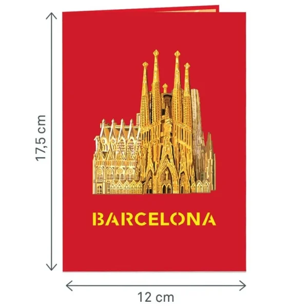 Papercrush pop-up wenskaart Barcelona voorkant