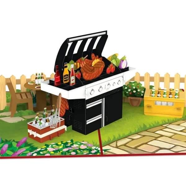 Papercrush pop-up wenskaart gasgrill