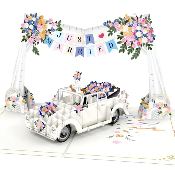 Papercrush pop-up wenskaart just married