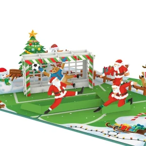 Papercrush pop-up wenskaart kerst voetbal