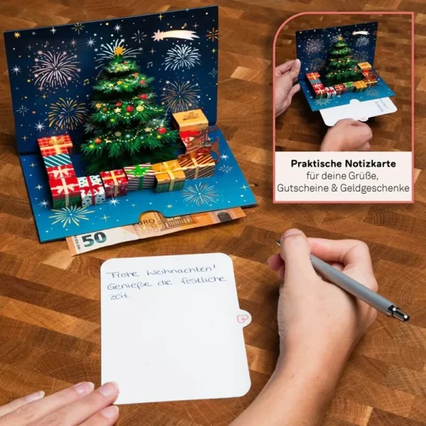 Papercrush pop-up wenskaart kerstboom met licht en muziek met schrijfkaart