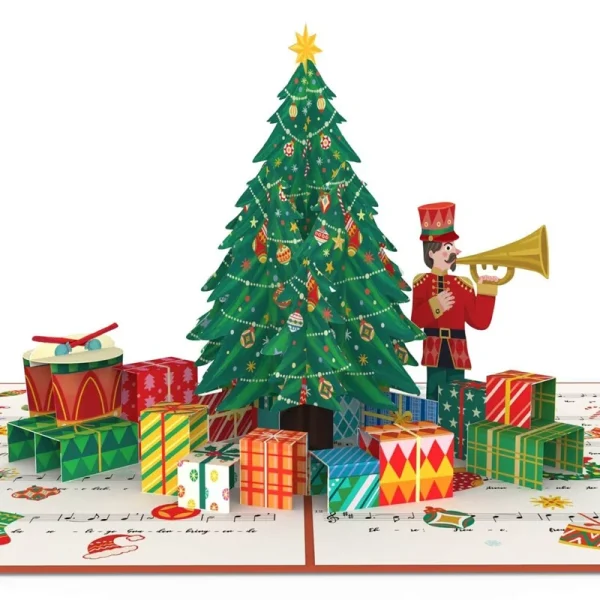 Papercrush pop-up wenskaart kerstboom o du fröhliche