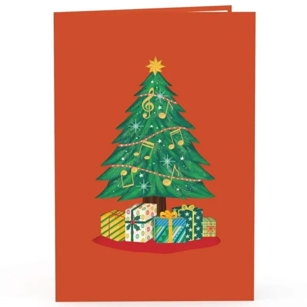 Papercrush pop-up wenskaart kerstboom o du fröhliche voorkant