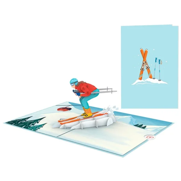 Papercrush pop-up wenskaart kleurrijk skister voorkant en binnenkant