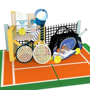 Papercrush pop-up wenskaart tennis