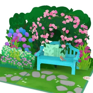 Papercrush pop-up wenskaart tuin met bloemen