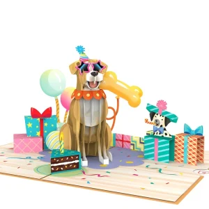 Papercrush pop-up wenskaart verjaardagshond