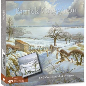 Patrick Creyghton doosje kaarten uitzicht Harles en landschap in de sneeuw