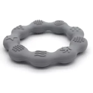 Rammelaartje bijtring wave grijs