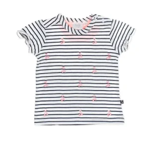 Feetje shortsleeve streep cherry sweet