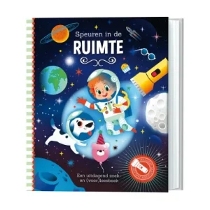 Lantaarn zaklampboek speuren in de ruimte