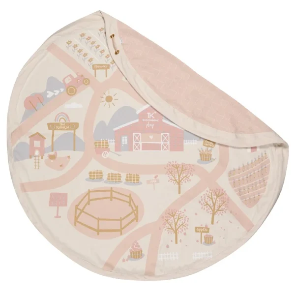 Toddlekind interactieve speelmat met opbergzak the ranch dubbelzijdig