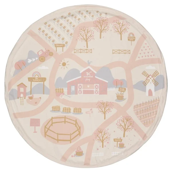 Toddlekind interactieve speelmat met opbergzak the ranch voorkant