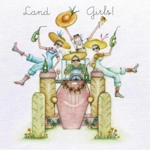 Berni Parker - wenskaart land girls