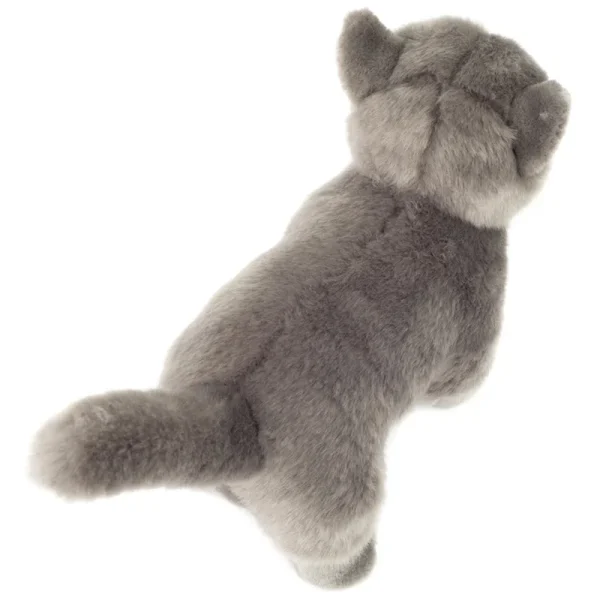 918363 Hermann Teddy Collection knuffel kartuizer kat staand bovenkant