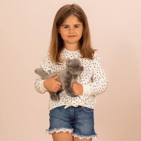 918363 Hermann Teddy Collection knuffel kartuizer kat staand sfeerfoto