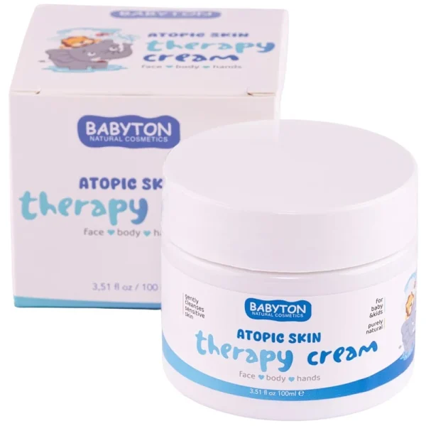 Babyton beschermende verzorgingscrème atopische huid 100 ml met verpakking