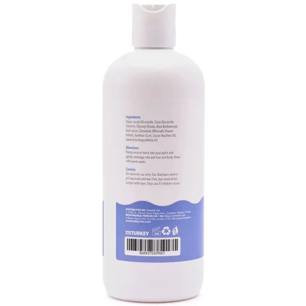 Babyton natuurlijke tranenvrije shampoo 400 ml achterkant