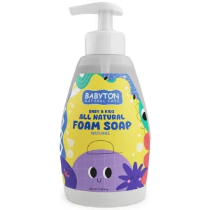 Babyton schuimende hand & face wash naturel 350 ml voorkant
