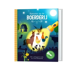Lantaarn zaklampboek speuren op de boerderij