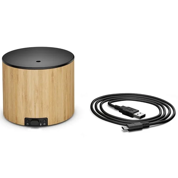 Volatile aroma diffuser Nora bamboe met oplaadkabel